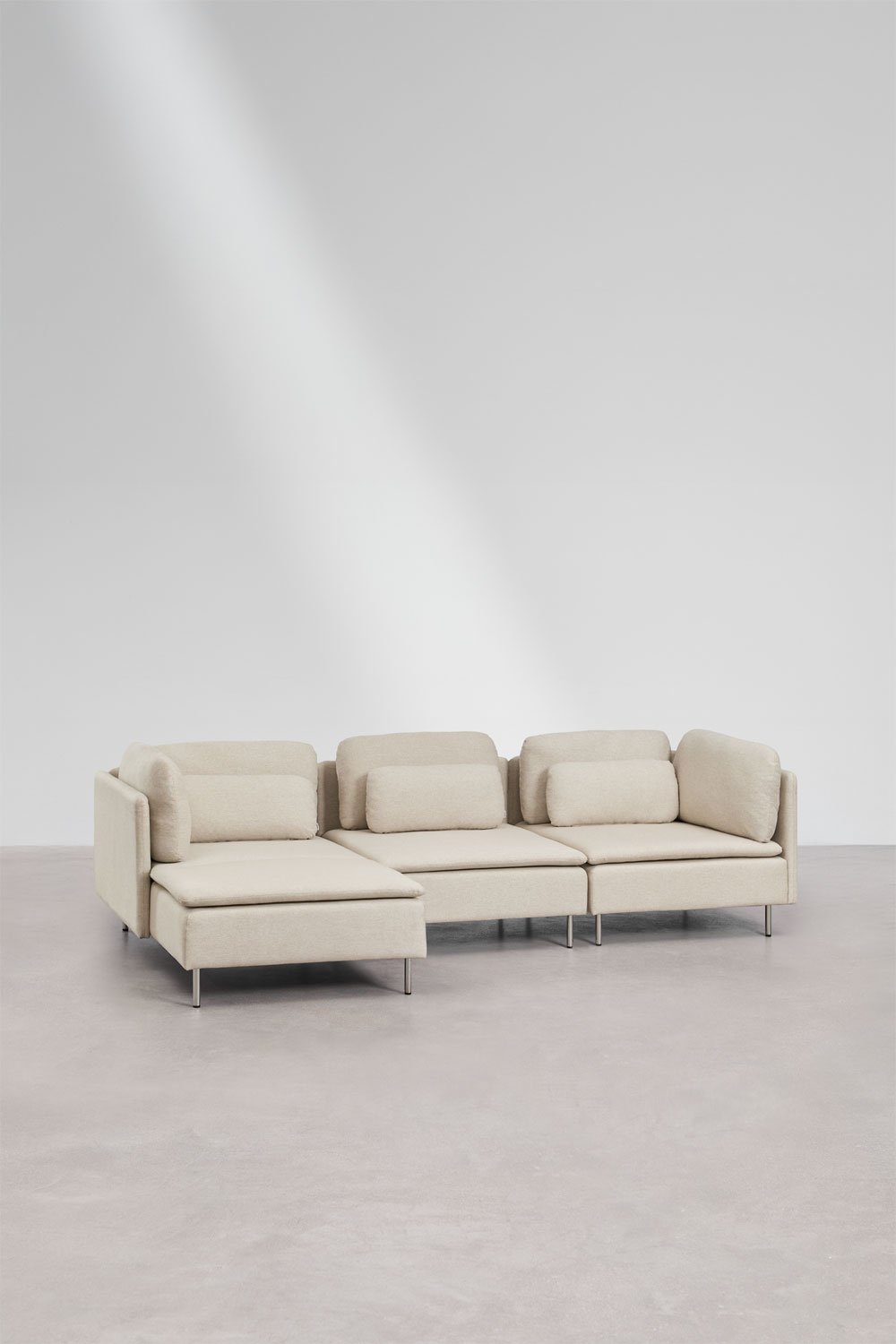 Sofá modular Oriol de 3 peças com chaise longue lateral esquerda e unidade de canto, imagem de galeria 1