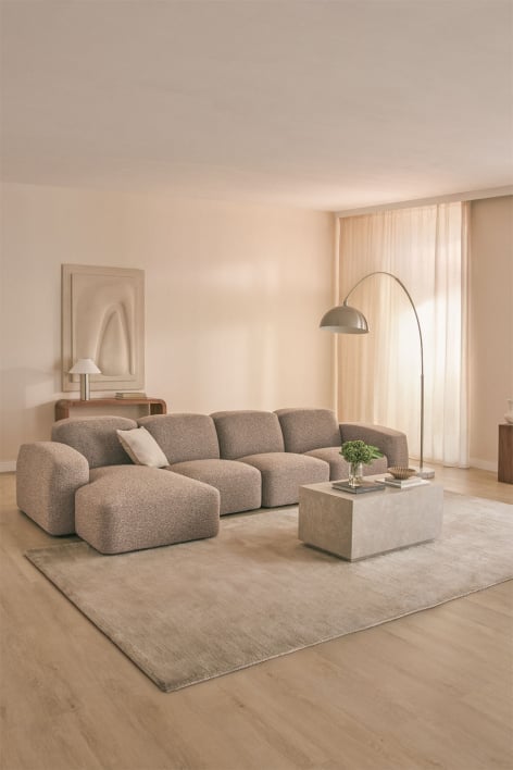 Sofá modular Bastian de 4 peças com chaise longue do lado esquerdo