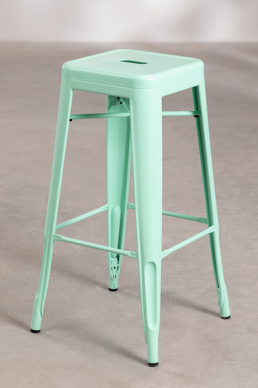 Pack de 2 bancos altos 75 cm em aço verde menta Lix, imagem de galeria 3