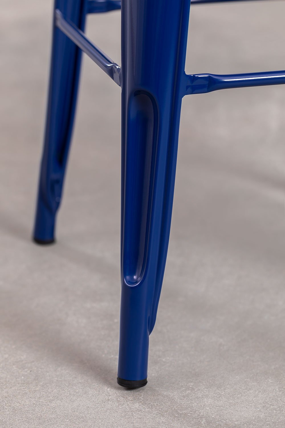 Pack de 4 bancos altos 75 cm em aço azul marinho Lix, imagem de galeria 7