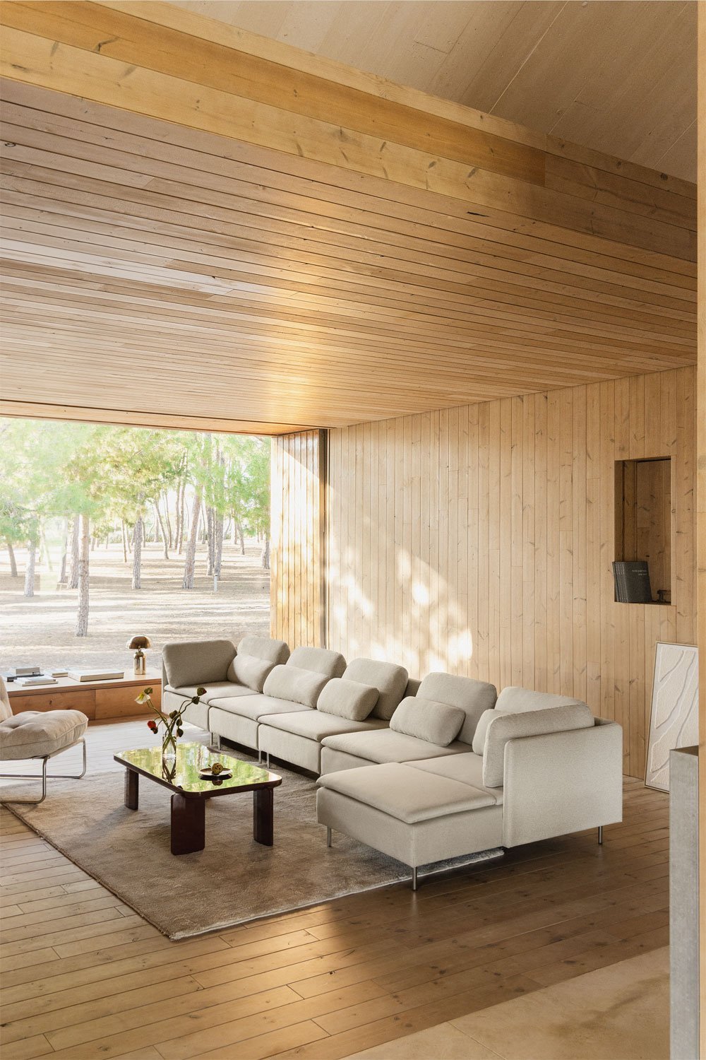 Sofá modular Oriol de 5 peças com chaise longue lateral direita e unidade de canto, imagem de galeria 1