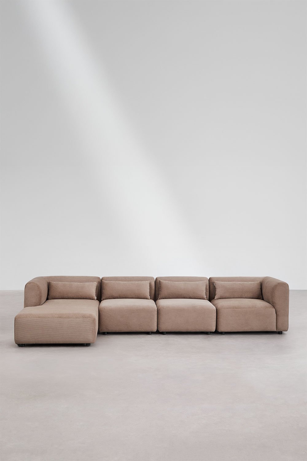 Sofá modular de 4 peças com chaise longue esquerda e poltrona Fogler, imagem de galeria 3