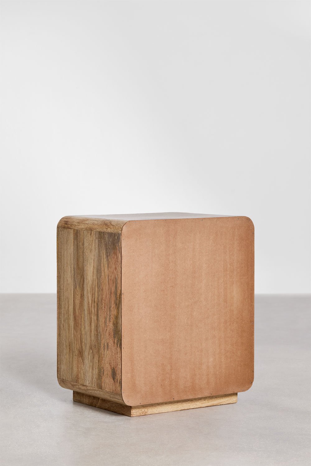 Mesa de cabeceira retangular 50x35 cm em madeira de manga, MDF e juta Abrams, imagem de galeria 5