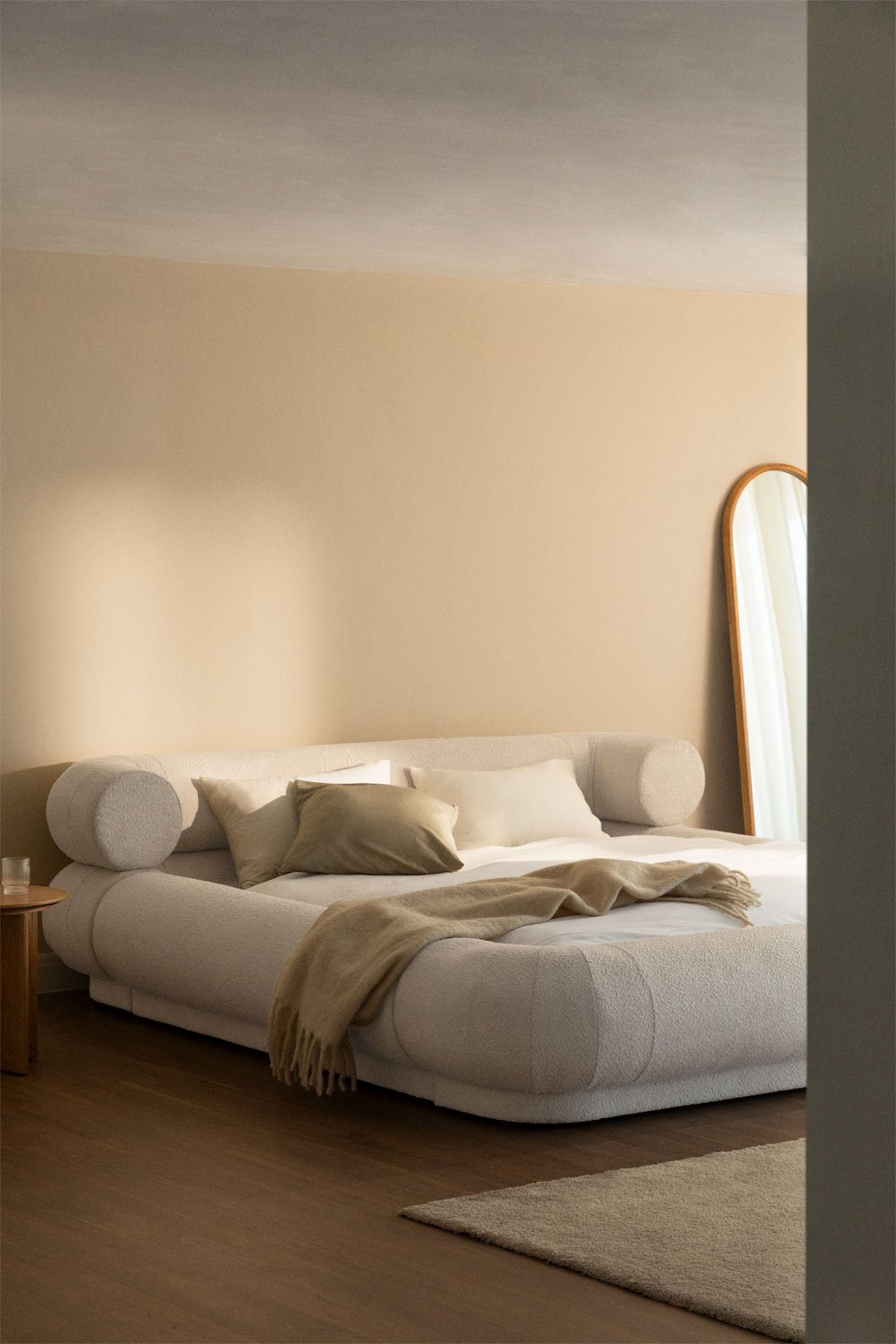 Cama de linho encaracolado Bernaste, imagem de galeria 1