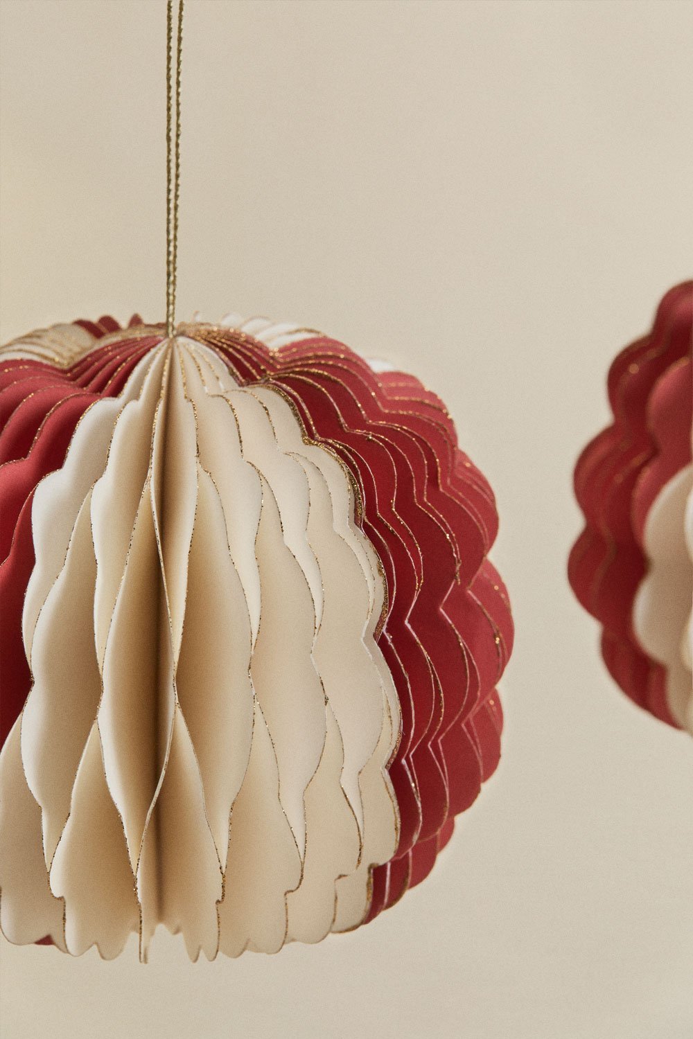 Pacote com 3 enfeites de Natal de papel Briluma, imagem de galeria 2