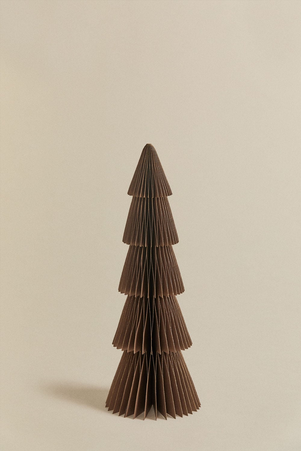 Pack de 2 árvores de Natal 29,5 cm em papel castanho caramelo com brilho Jesper, imagem de galeria 3