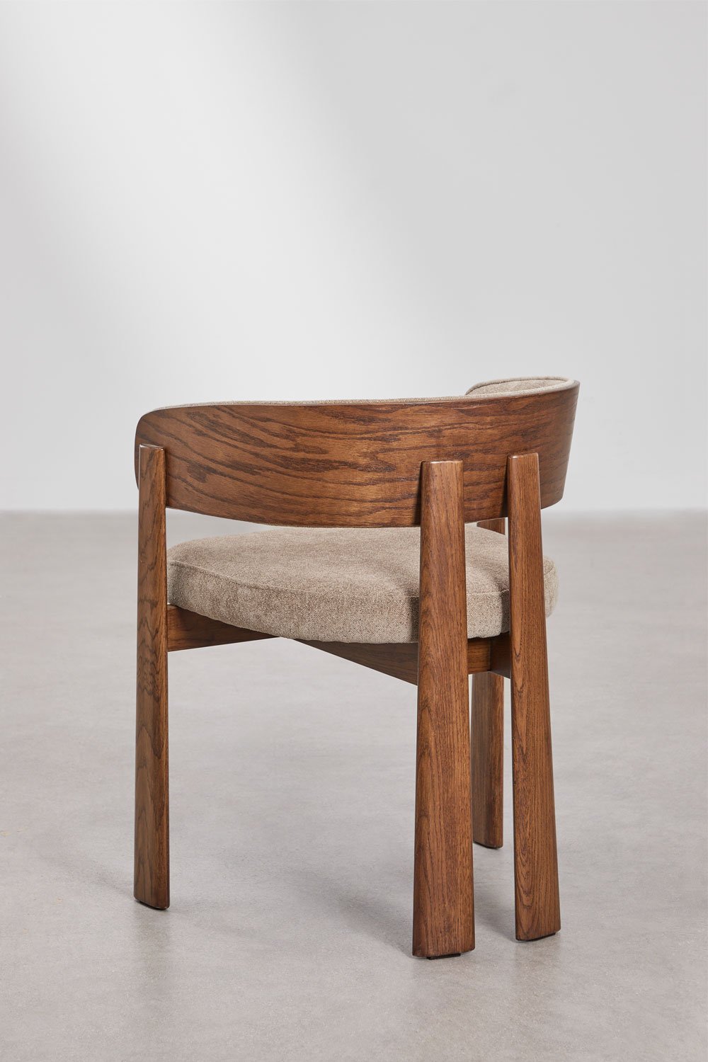 Pack de 4 cadeiras de jantar em madeira de carvalho e estofadas Olea, imagem de galeria 6