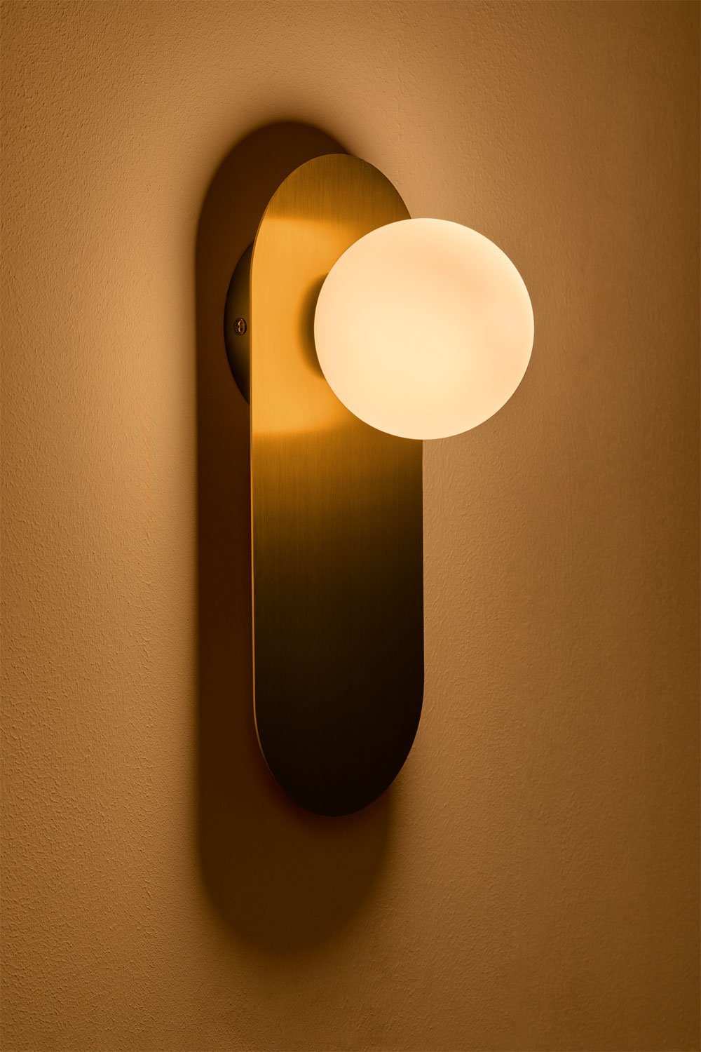 Luminária de parede Nacariel em aço inoxidável e vidro, imagem de galeria 2