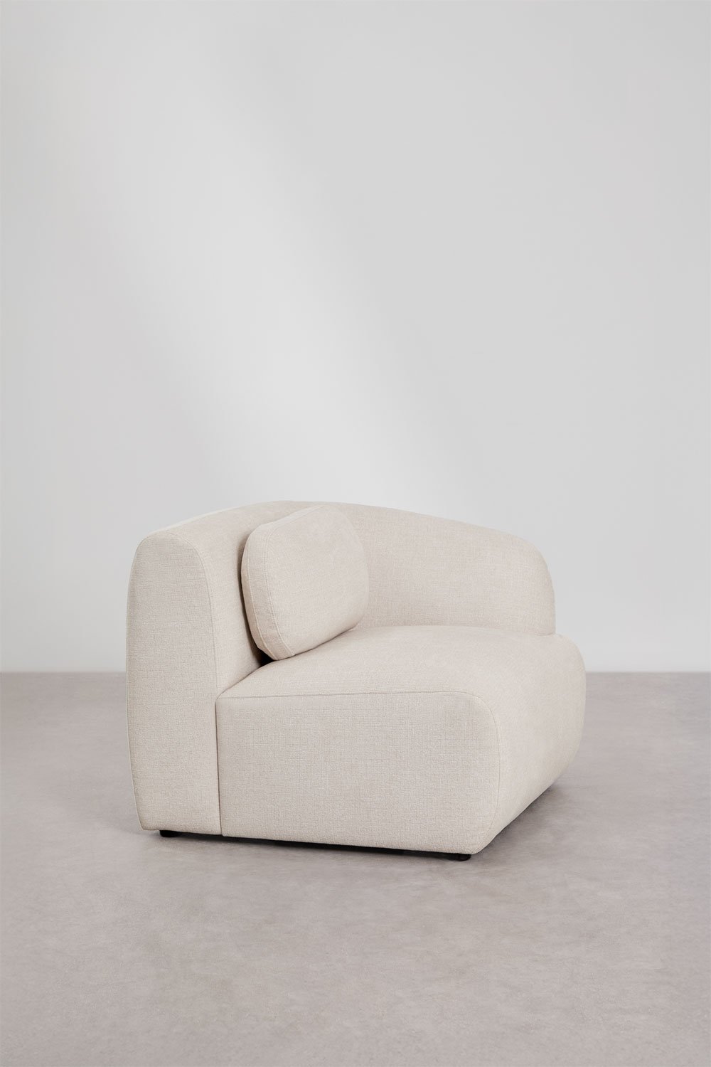 Módulo de canto direito para sofá modular em chenille Coquette, imagem de galeria 3