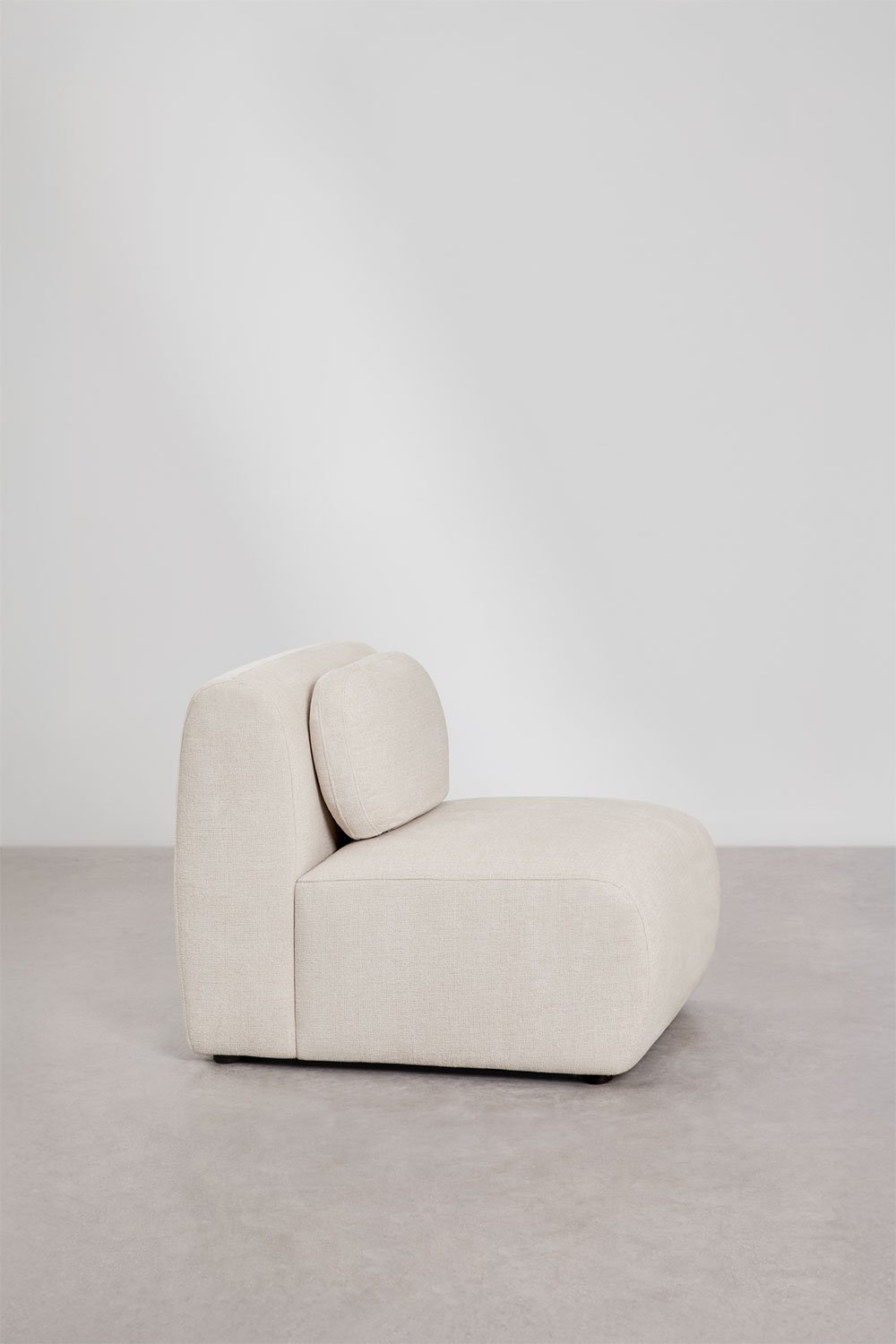 Módulo central para sofá modular em chenille Coquette, imagem de galeria 3