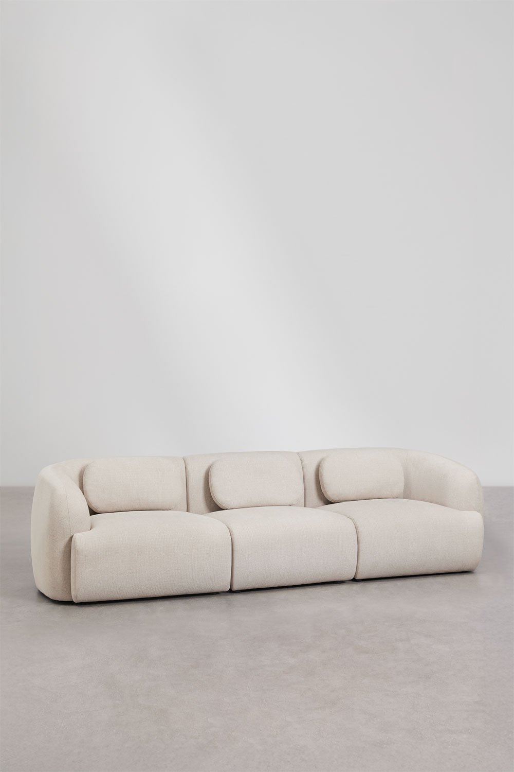 Sofá modular de 3 peças em chenille Coquette, imagem de galeria 3