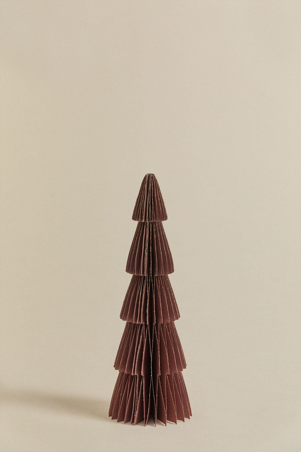 Pack de 2 árvores de Natal 22,5 cm em papel vermelho cedro com brilho Jesper, imagem de galeria 3