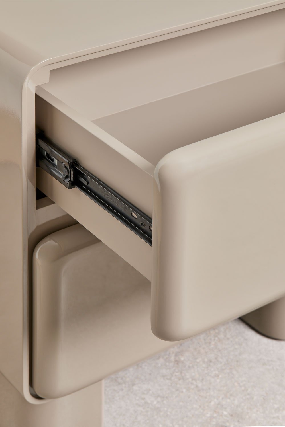 Mesa de cabeceira retangular com duas gavetas em MDF Sheila, imagem de galeria 6