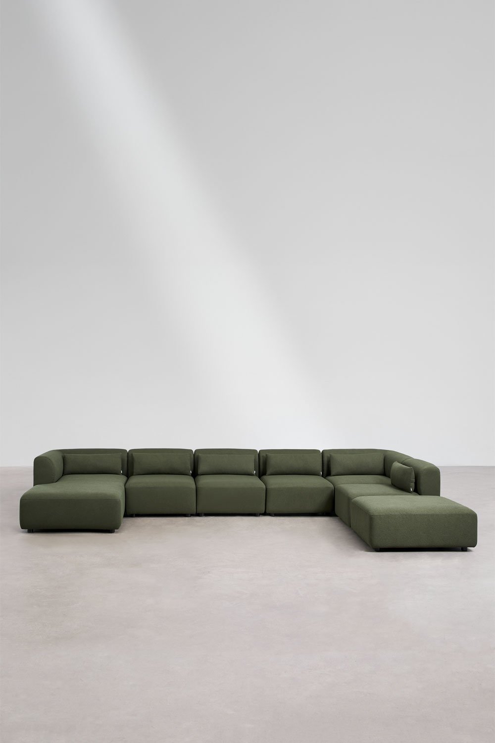 Sofá modular chaise longue esquerdo de 6 peças com puff Fogler, imagem de galeria 3