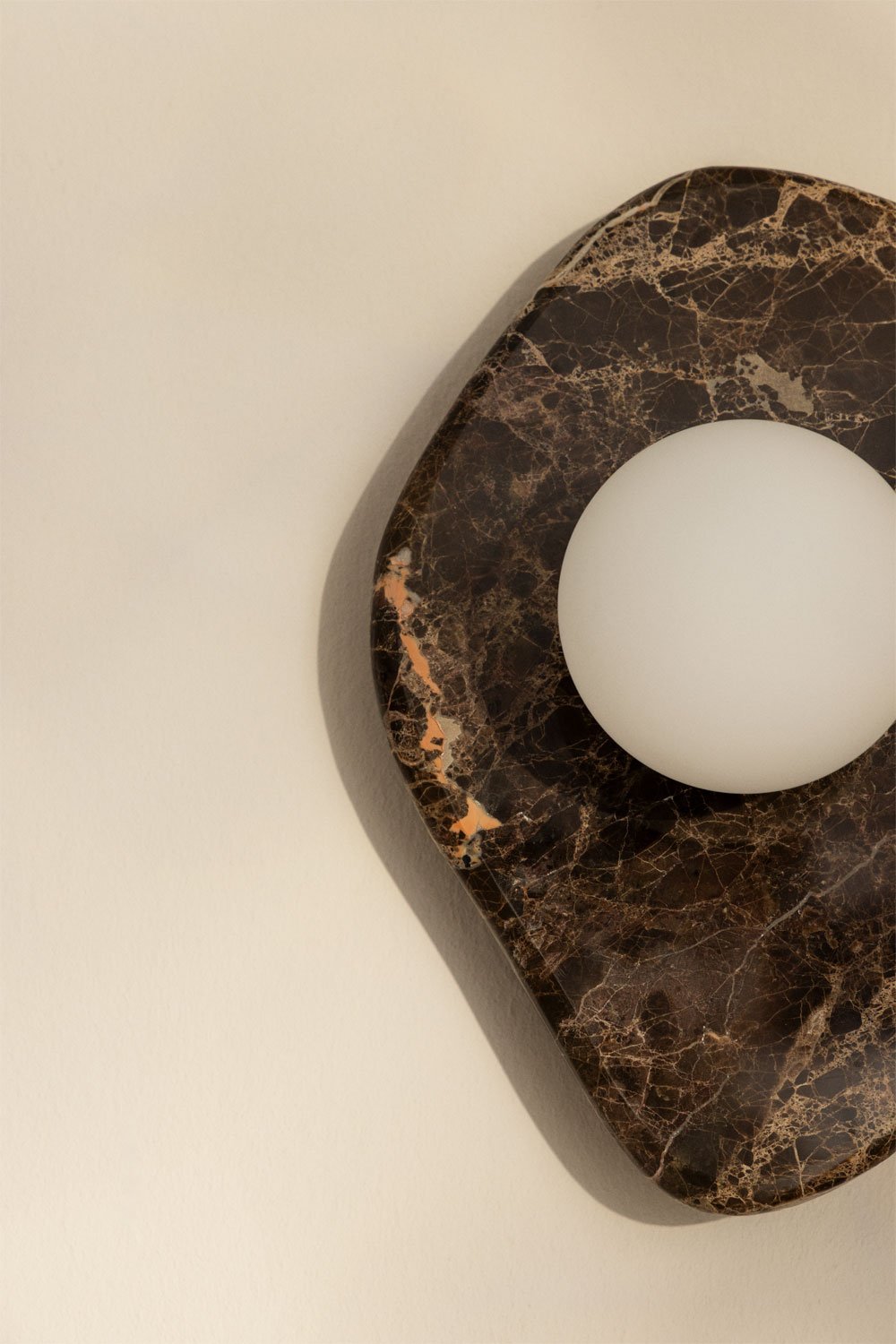 Aplique de parede em mármore com bola de cristal Conklin, imagem de galeria 2