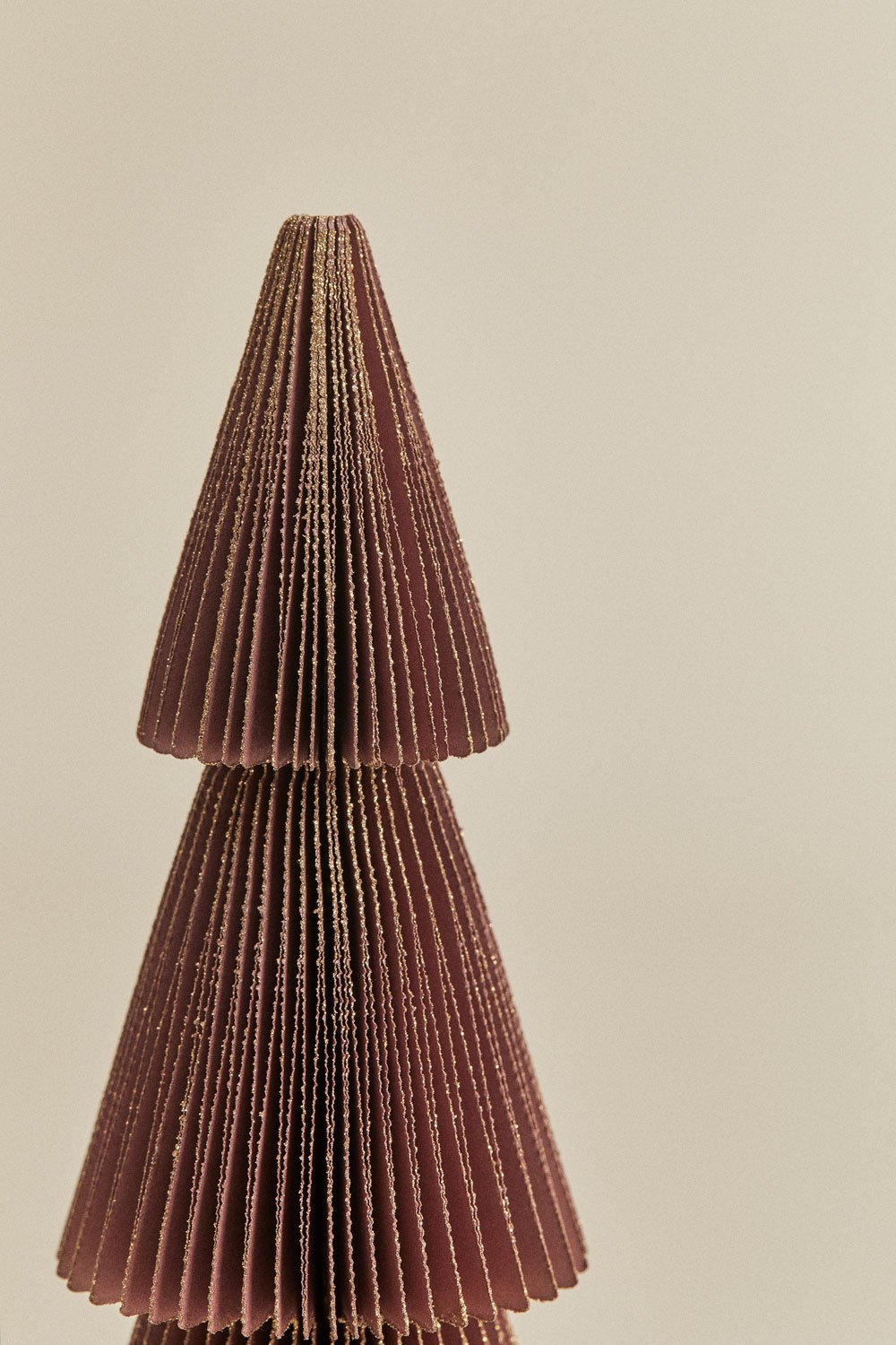 Pack de 3 árvores de Natal 29,5 cm em papel vermelho cedro com brilho Jesper, imagem de galeria 4