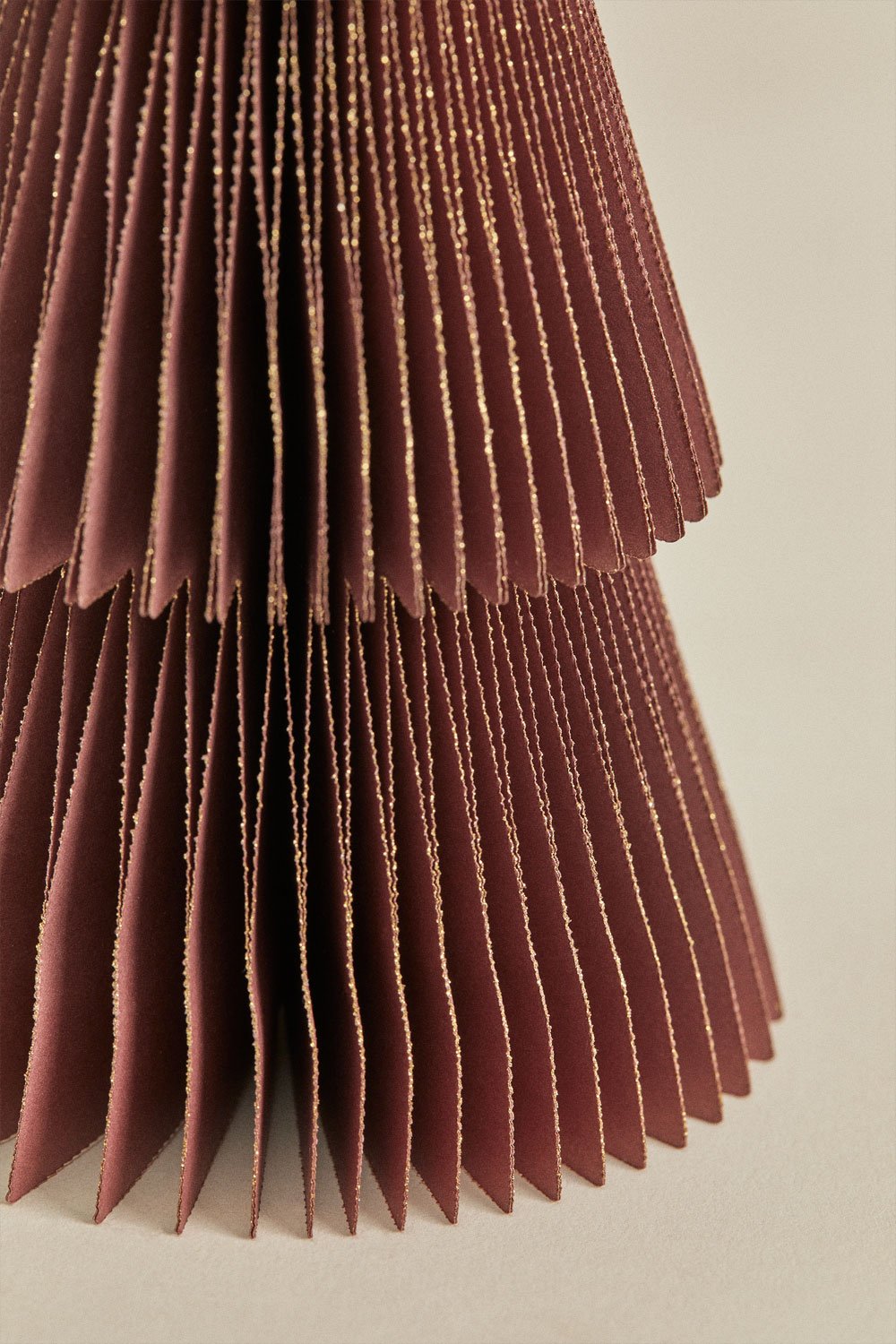 Pack de 3 árvores de Natal 29,5 cm em papel vermelho cedro com brilho Jesper, imagem de galeria 5