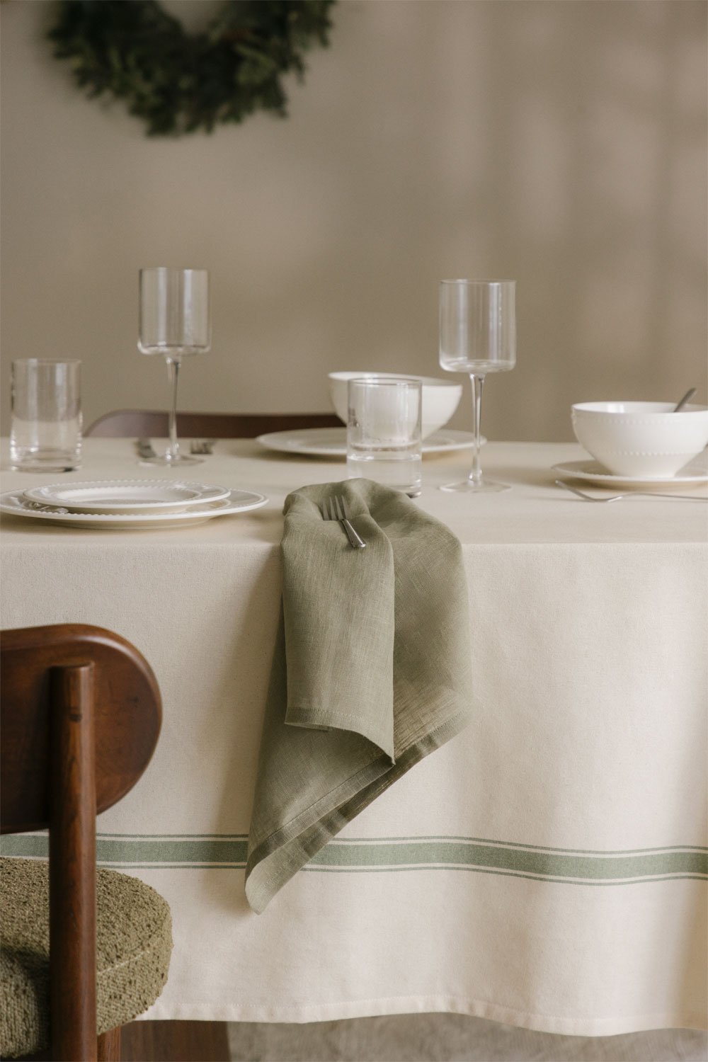 Toalha de mesa de 170x250 cm em algodão Neviveta, imagem de galeria 1