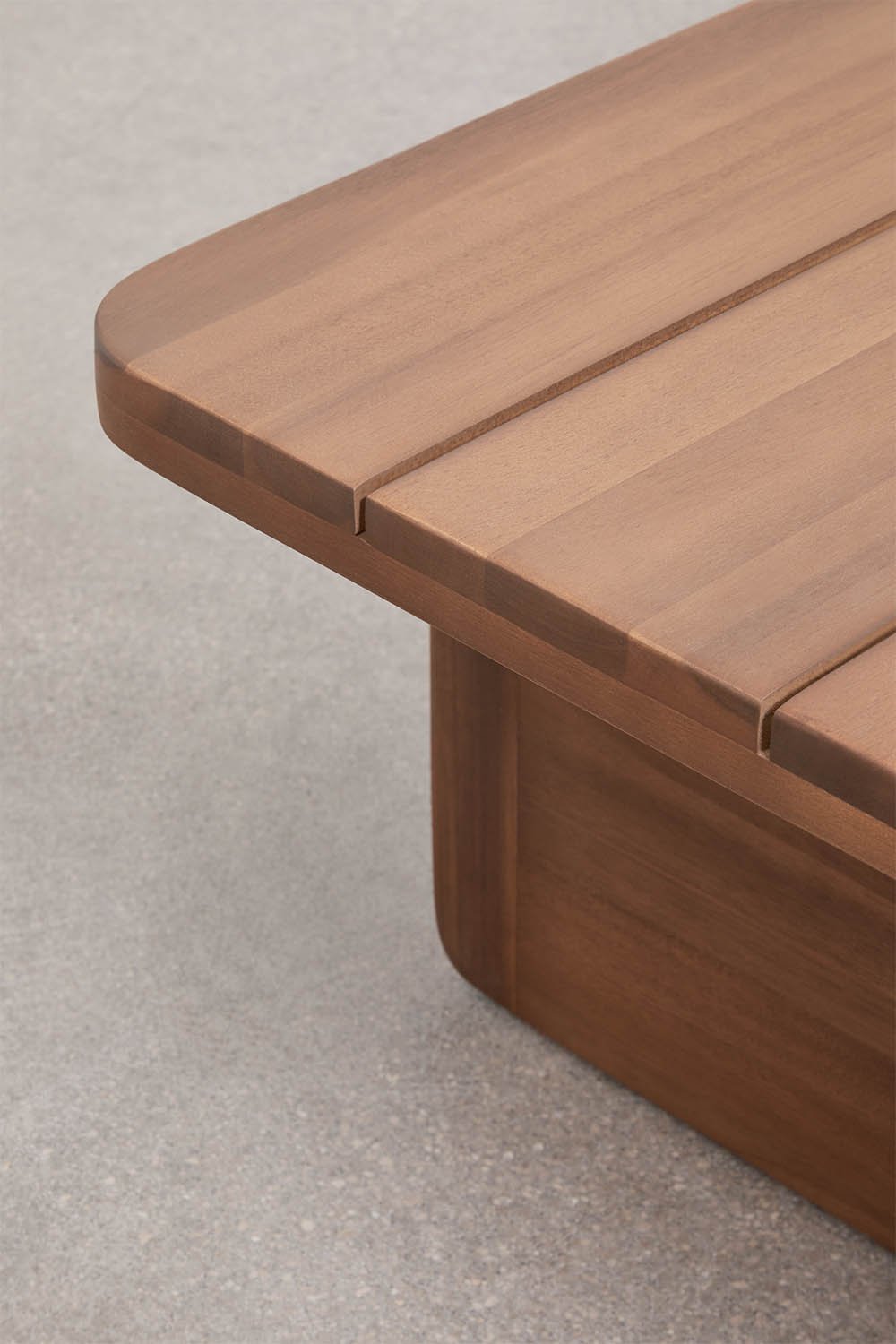 Mesa de centro retangular para jardim 140x65 cm em madeira de acácia Noira, imagem de galeria 4