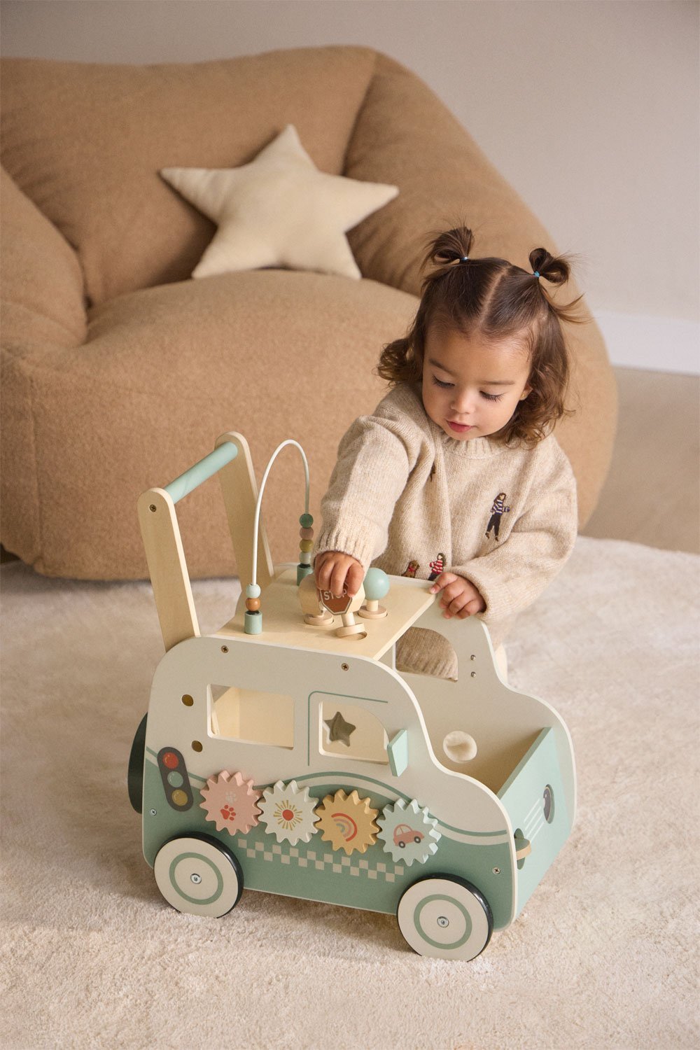 Andador de madeira multi-atividades Giennah Kids, imagem de galeria 2