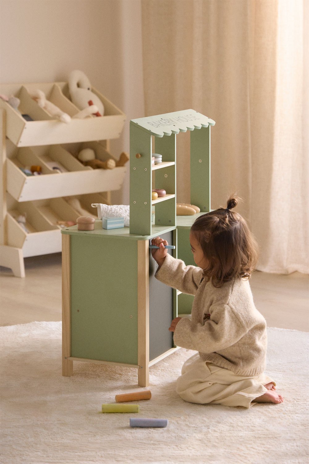 Conjunto de padaria com acessórios em madeira Leda Kids, imagem de galeria 2