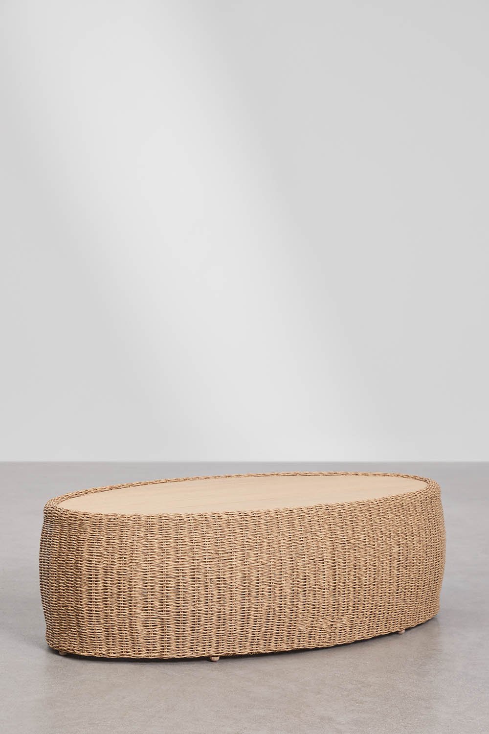 Conjunto de jardim com sofá de 3 lugares, 2 poltronas e mesa de centro em madeira de acácia e rattan Clarnyx, imagem de galeria 10