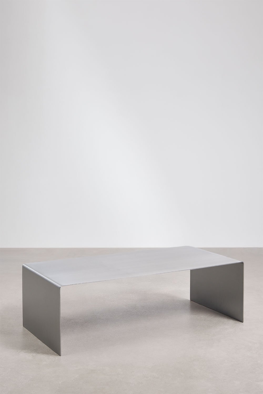 Mesa de centro retangular 110x55 cm em aço inoxidável Rinno, imagem de galeria 3