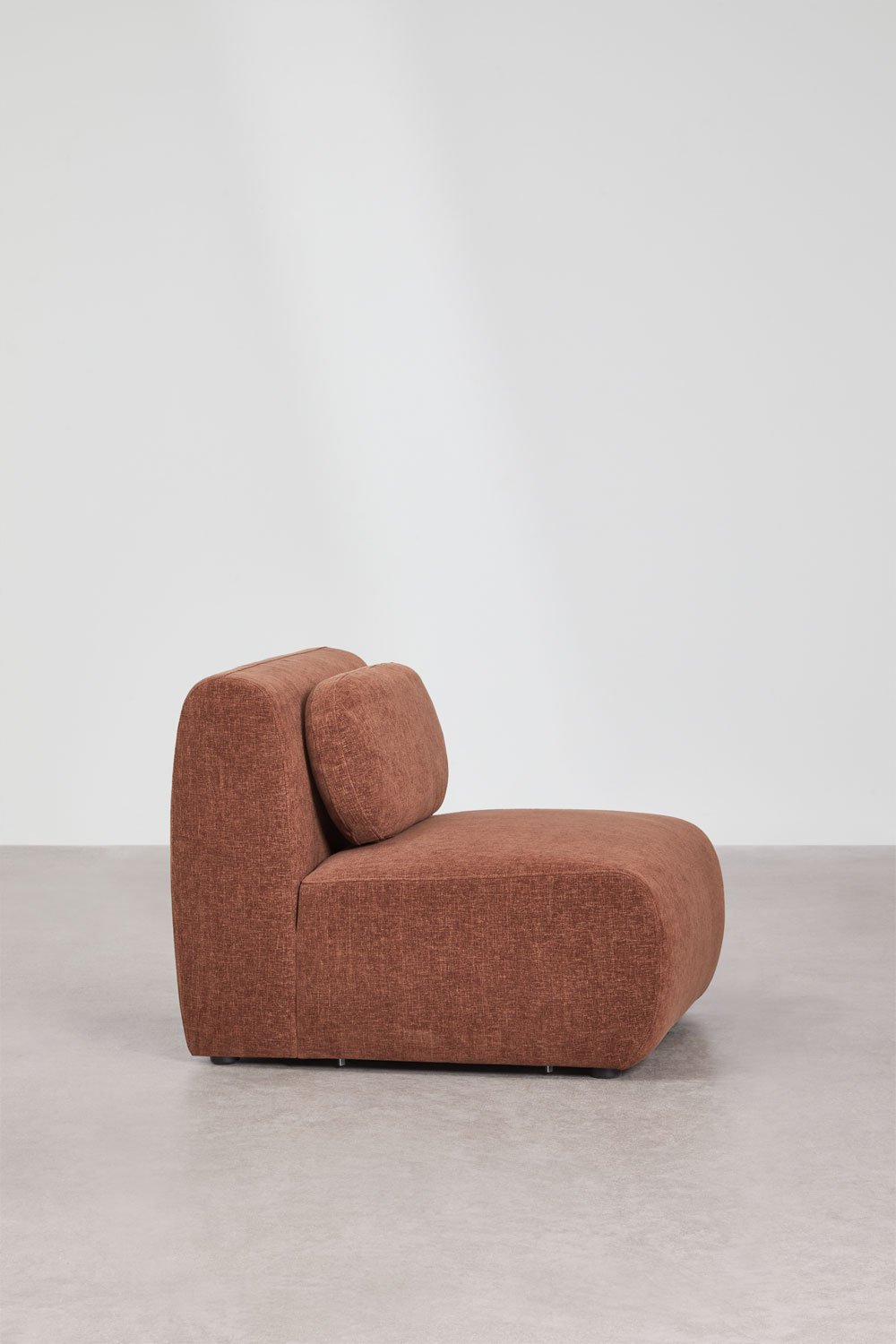 Módulo central para sofá modular em chenille Coquette, imagem de galeria 3