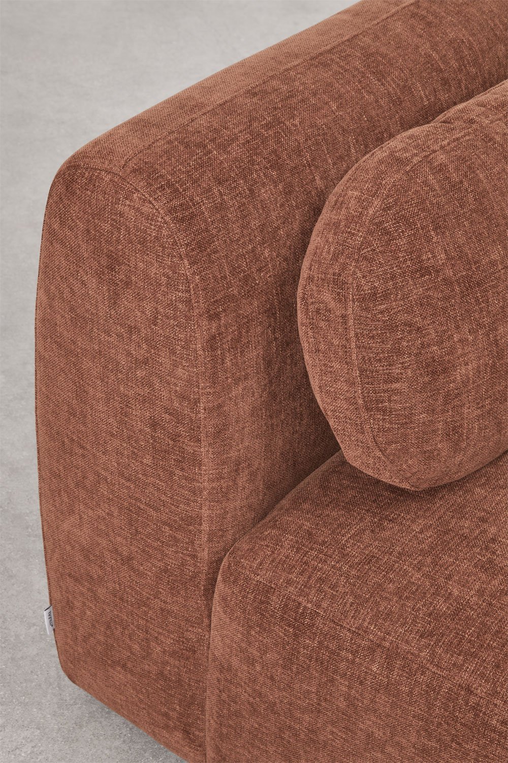 Módulo divã direito para sofá modular em chenille Coquette, imagem de galeria 2