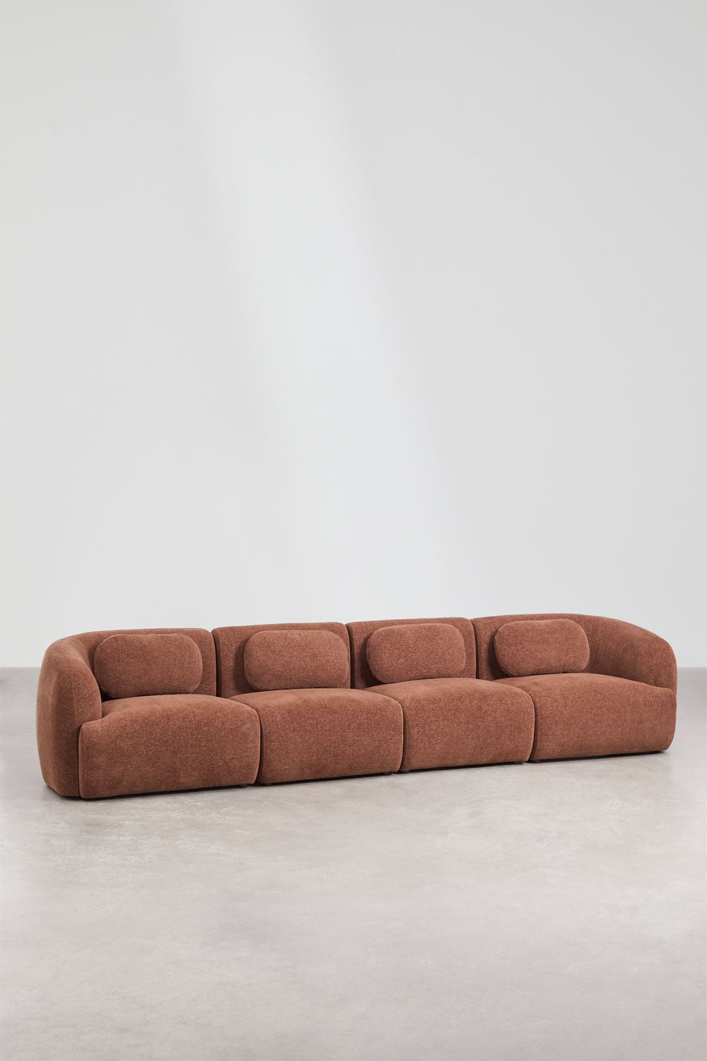 Sofá modular de 4 peças em chenille Coquette, imagem de galeria 3
