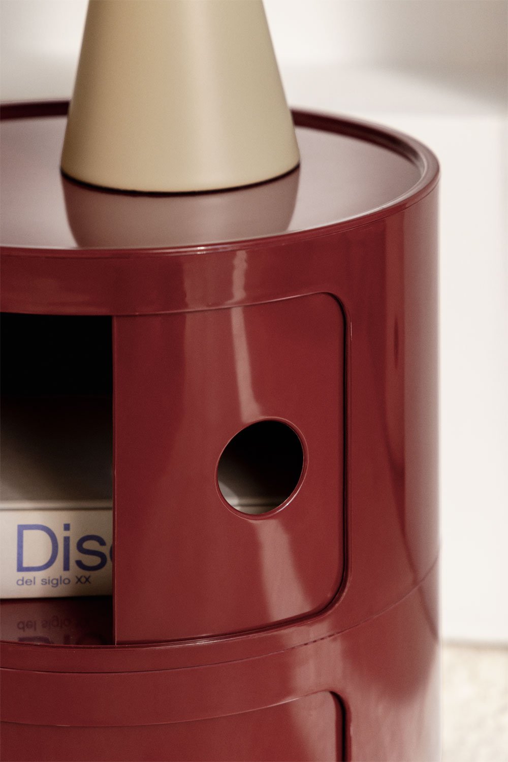 Mesa de cabeceira redonda Ø30 cm com prateleiras Babel, imagem de galeria 2