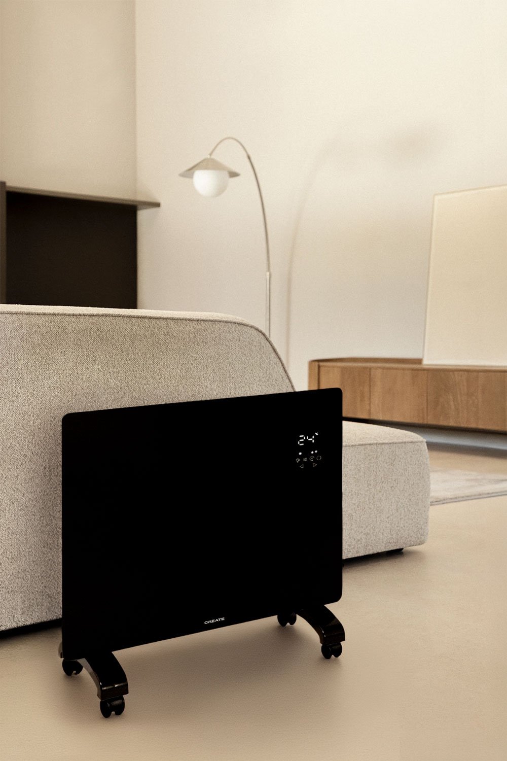 CREATE - WARM CRYSTAL 1500W - Convector elétrico de vidro com WiFi, imagem de galeria 1