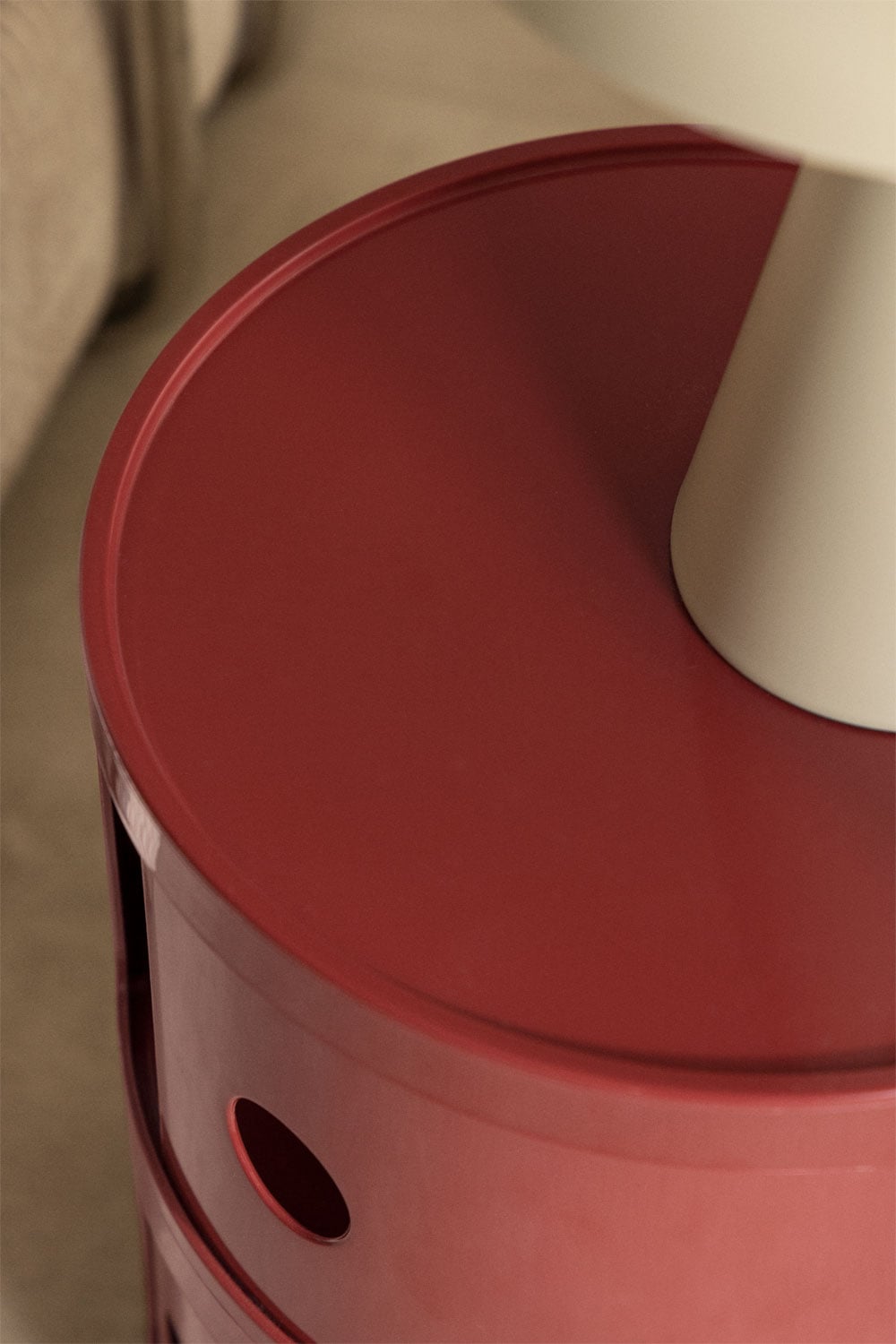 Mesa lateral redonda Babel com prateleiras, imagem de galeria 2