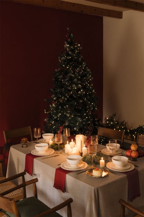 Toalha de mesa 140x240 cm em linho e algodão Ederne