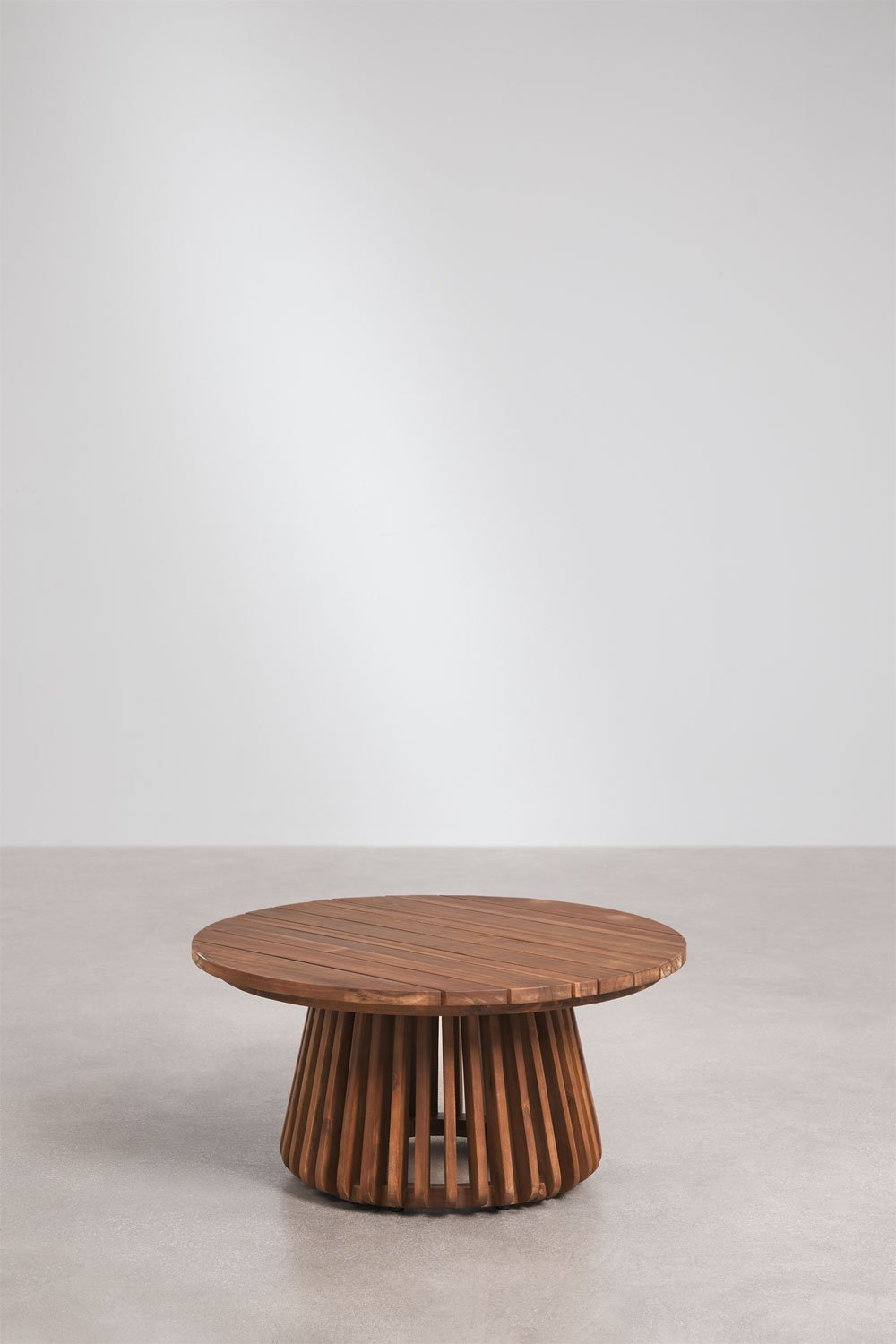 Mesa de centro redonda de jardim Ø80 cm em madeira de acácia Mura, imagem de galeria 3