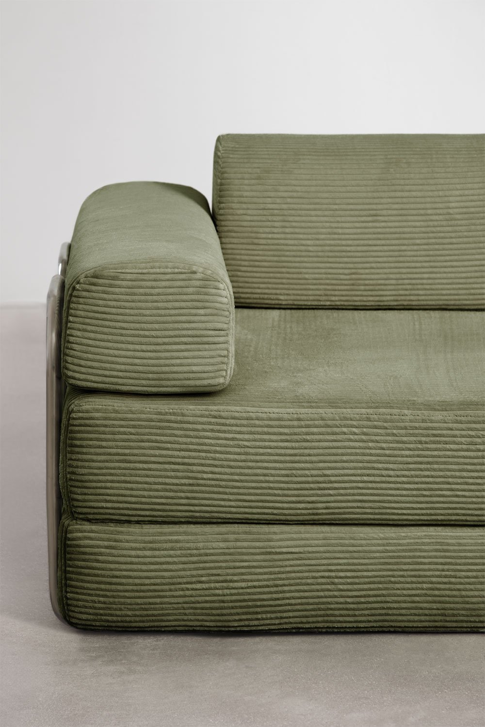 Sofá-cama de 2 lugares em veludo embalado a vácuo Mitchie, imagem de galeria 5