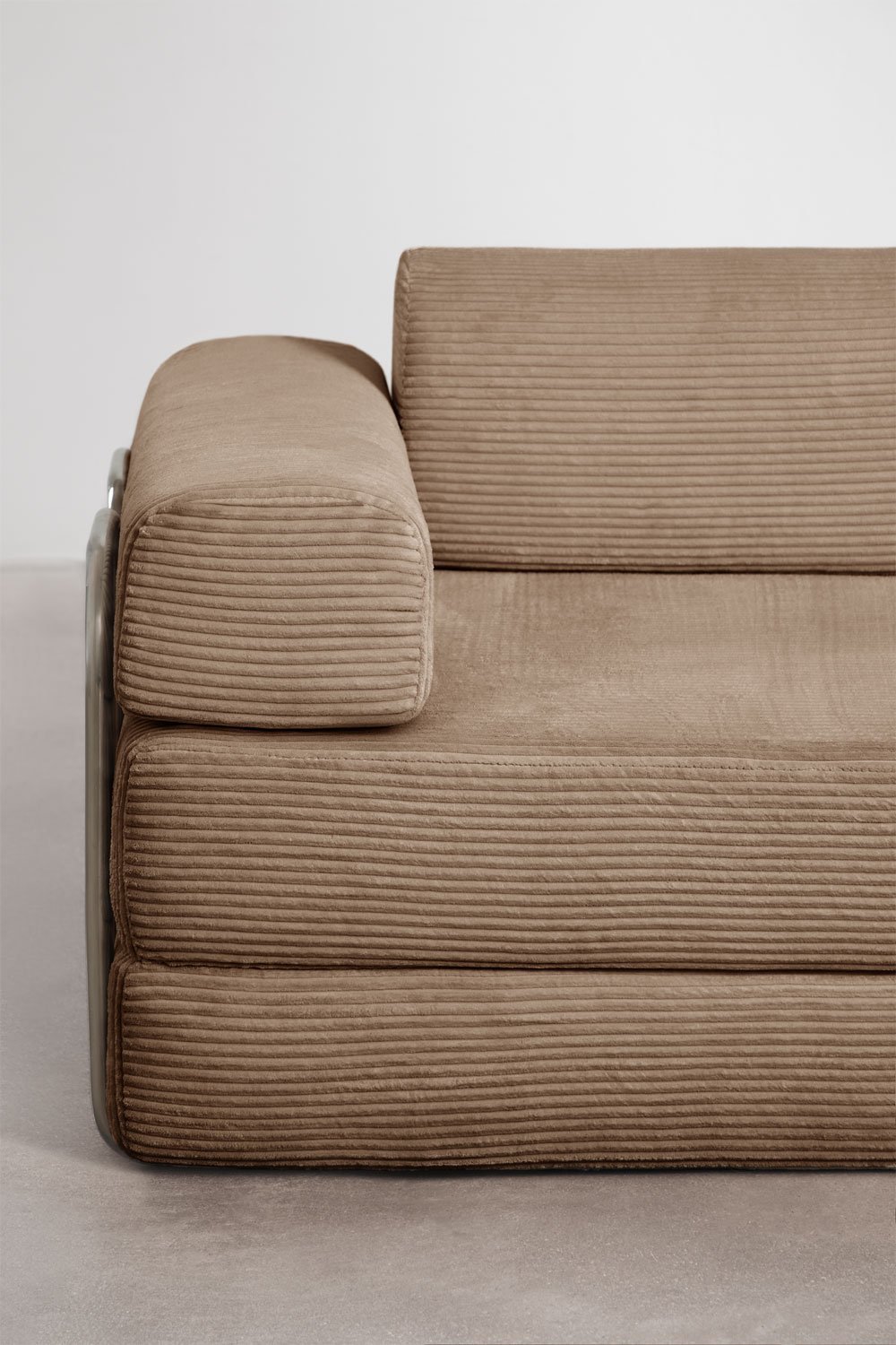 Sofá-cama de 2 lugares em veludo embalado a vácuo Mitchie, imagem de galeria 5