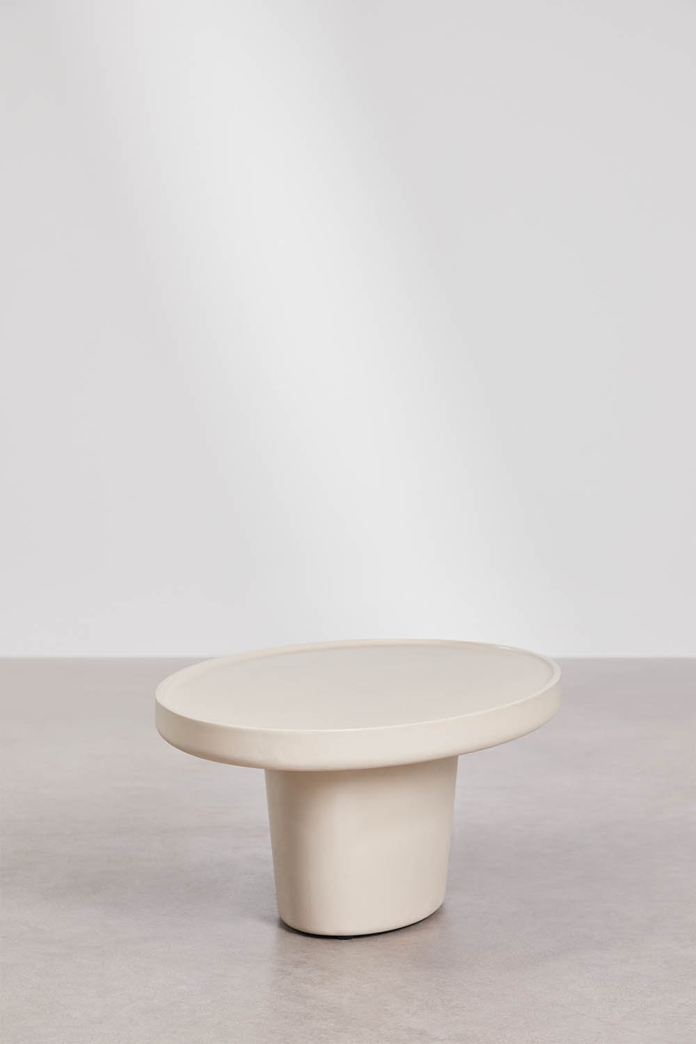 Mesa de centro oval 110x60 cm em cimento Darwys, imagem de galeria 2