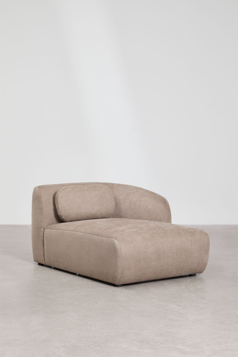 Sofá modular chaise longue direito de 3 peças em chenille Coquette, imagem de galeria 10