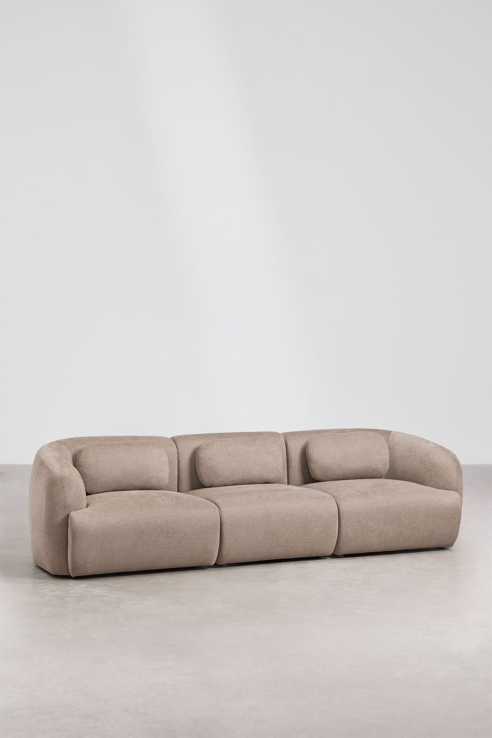 Sofá modular de 3 peças em chenille Coquette, imagem de galeria 3