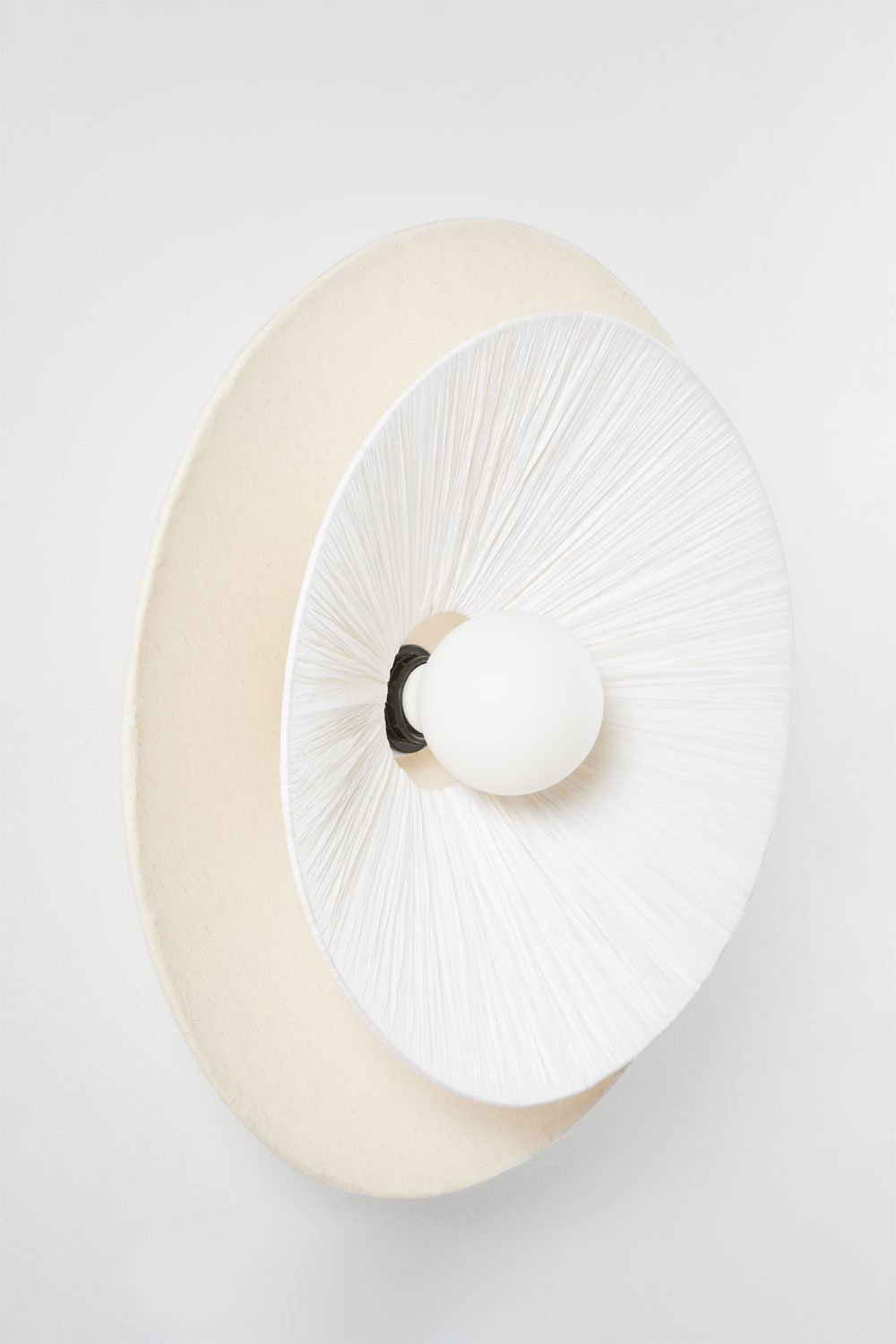 Luminária de parede Aislin em ráfia Ø50 cm, imagem de galeria 3