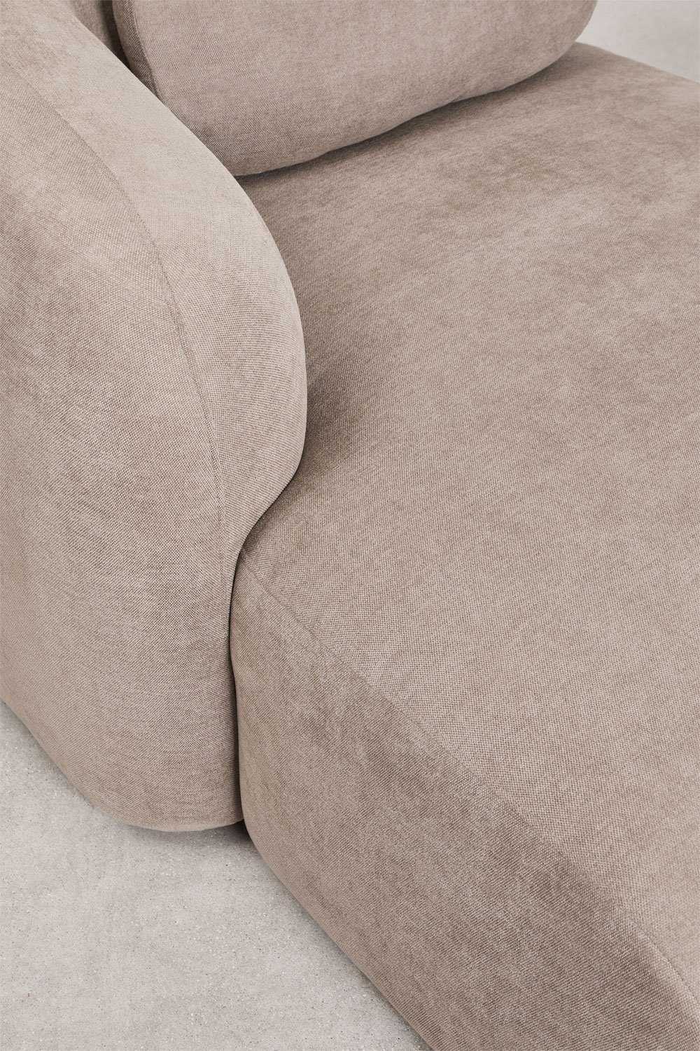 Sofá modular com chaise longue dupla de 4 peças em chenille Coquette, imagem de galeria 7