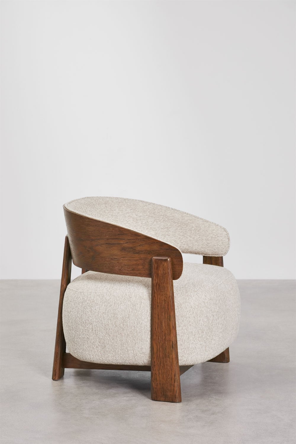 Pack de 2 poltronas em madeira de carvalho estofadas Olea, imagem de galeria 5