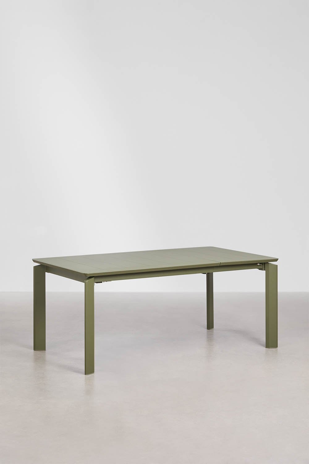 Mesa de jantar retangular extensível em alumínio Milenca 180-300x100 cm, imagem de galeria 1