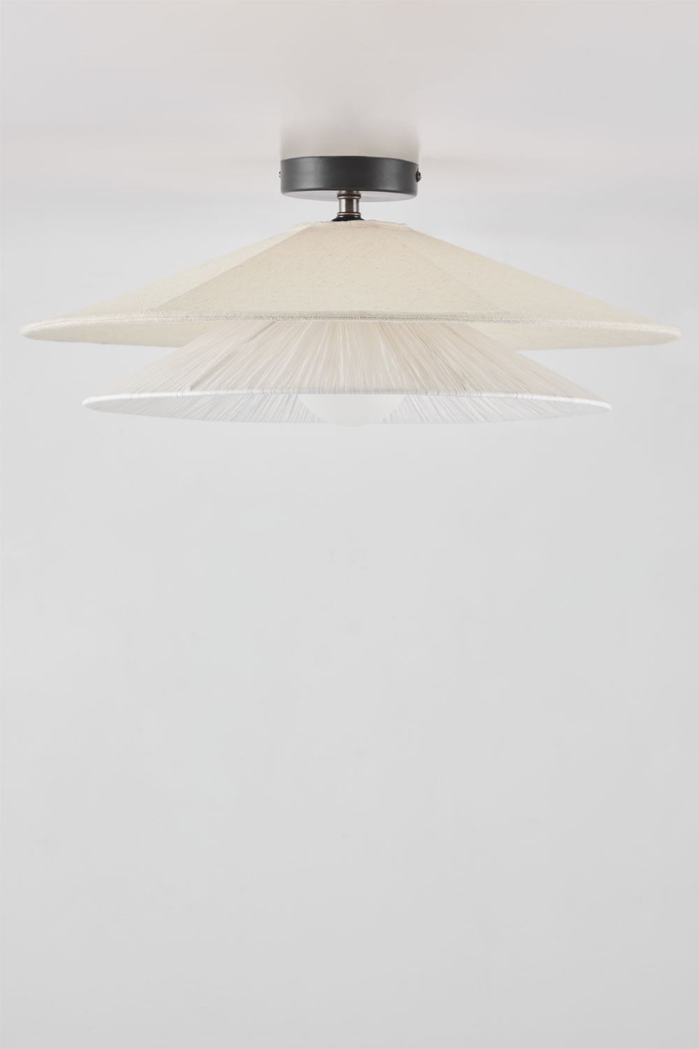 Plafon de teto Ø50 cm em ráfia Aislin, imagem de galeria 3