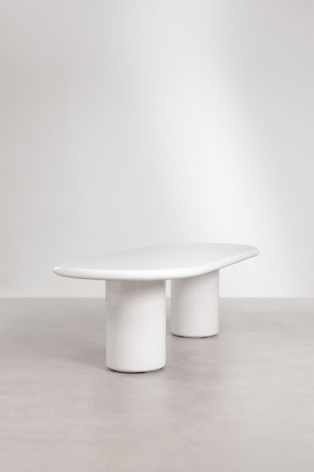 Mesa de jardim oval 260x110 cm em cimento Aurean, imagem de galeria 4