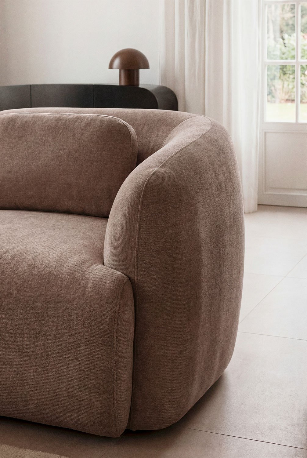 Sofá modular chaise longue esquerdo de 2 peças em chenille Coquette, imagem de galeria 2