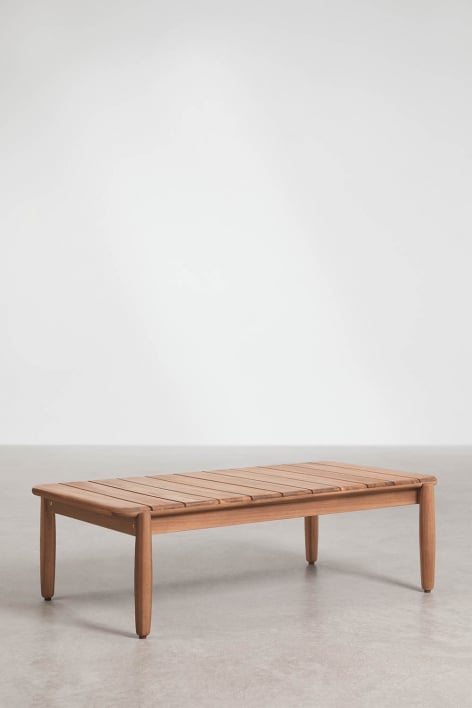 Mesa de centro para jardim retangular 110x60 cm em madeira de acácia Ribeira