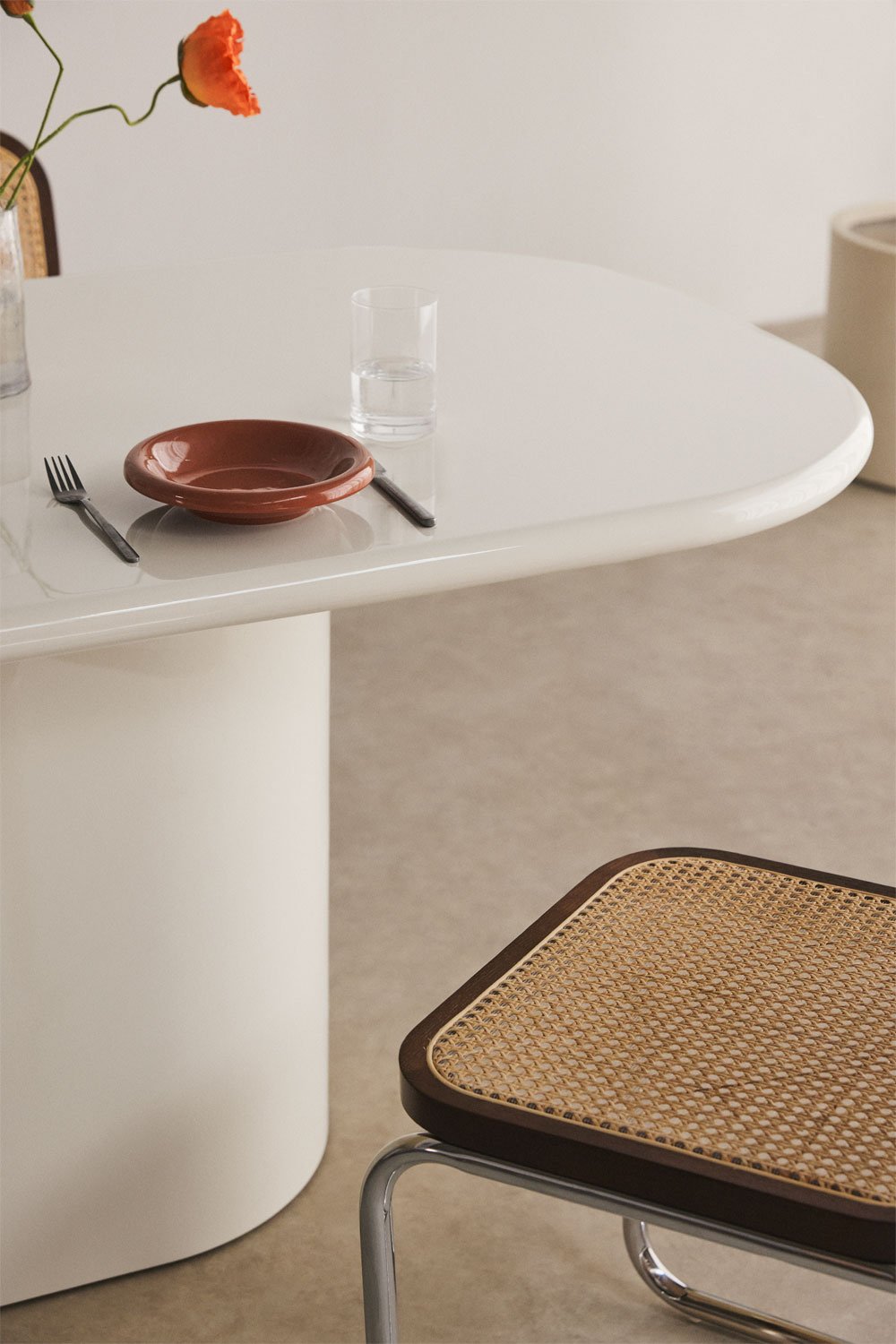 Mesa de jantar oval 200x105 cm em MDF Milford, imagem de galeria 2