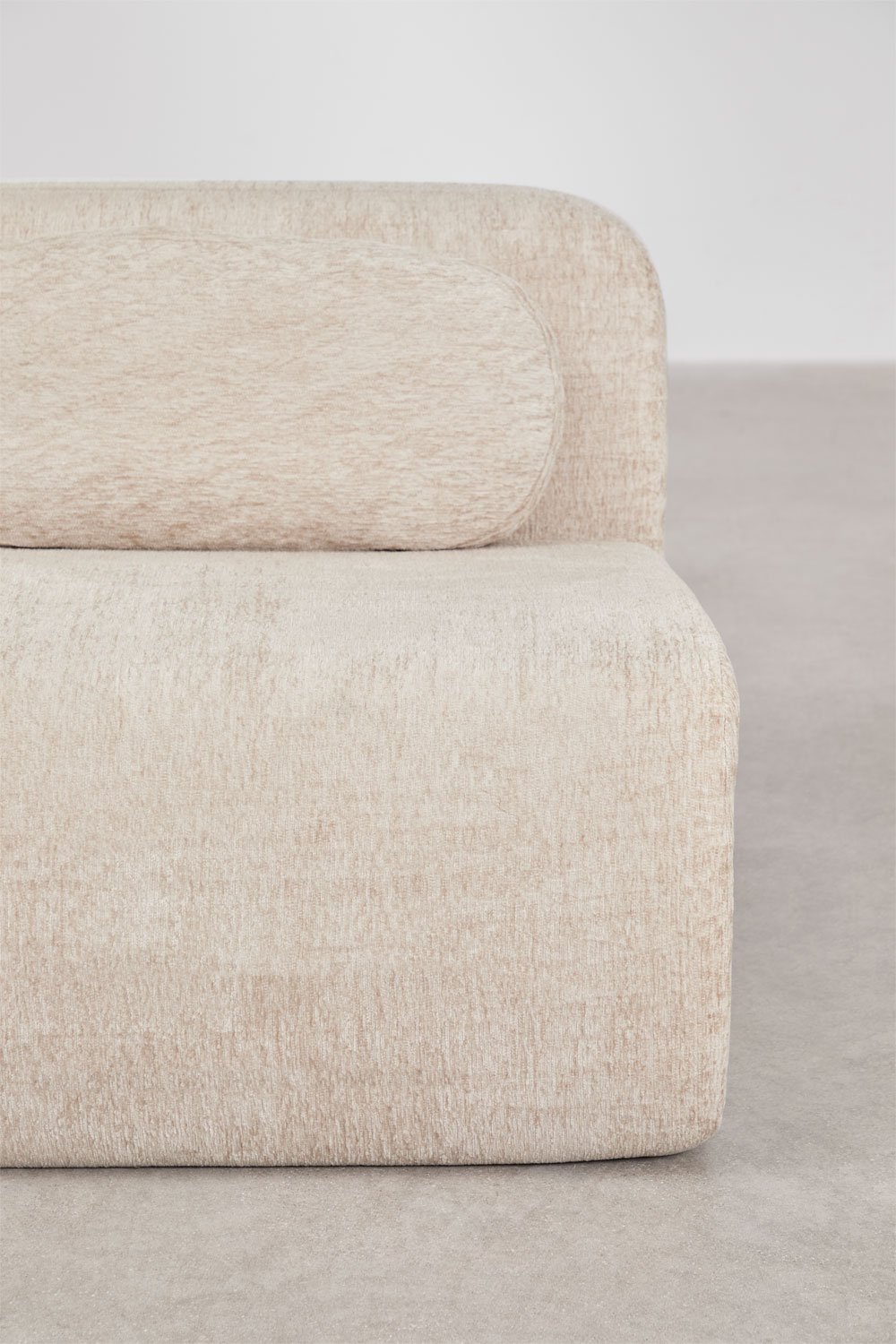 Sofá modular de canto em chenille de 4 peças com chaise longue à esquerda embalado a vácuo Mérida, imagem de galeria 9